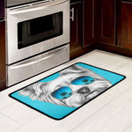 Yorkshire Terrier With Sunglasses Print Kitchen Mat