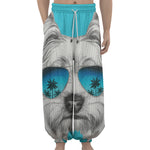 Yorkshire Terrier With Sunglasses Print Lantern Pants