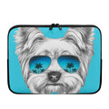 Yorkshire Terrier With Sunglasses Print Laptop Sleeve