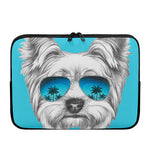 Yorkshire Terrier With Sunglasses Print Laptop Sleeve
