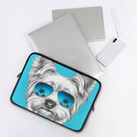 Yorkshire Terrier With Sunglasses Print Laptop Sleeve