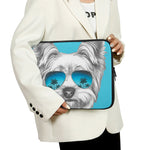 Yorkshire Terrier With Sunglasses Print Laptop Sleeve