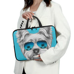 Yorkshire Terrier With Sunglasses Print Laptop Sleeve With Handle