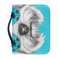 Yorkshire Terrier With Sunglasses Print Leather Bible Cover