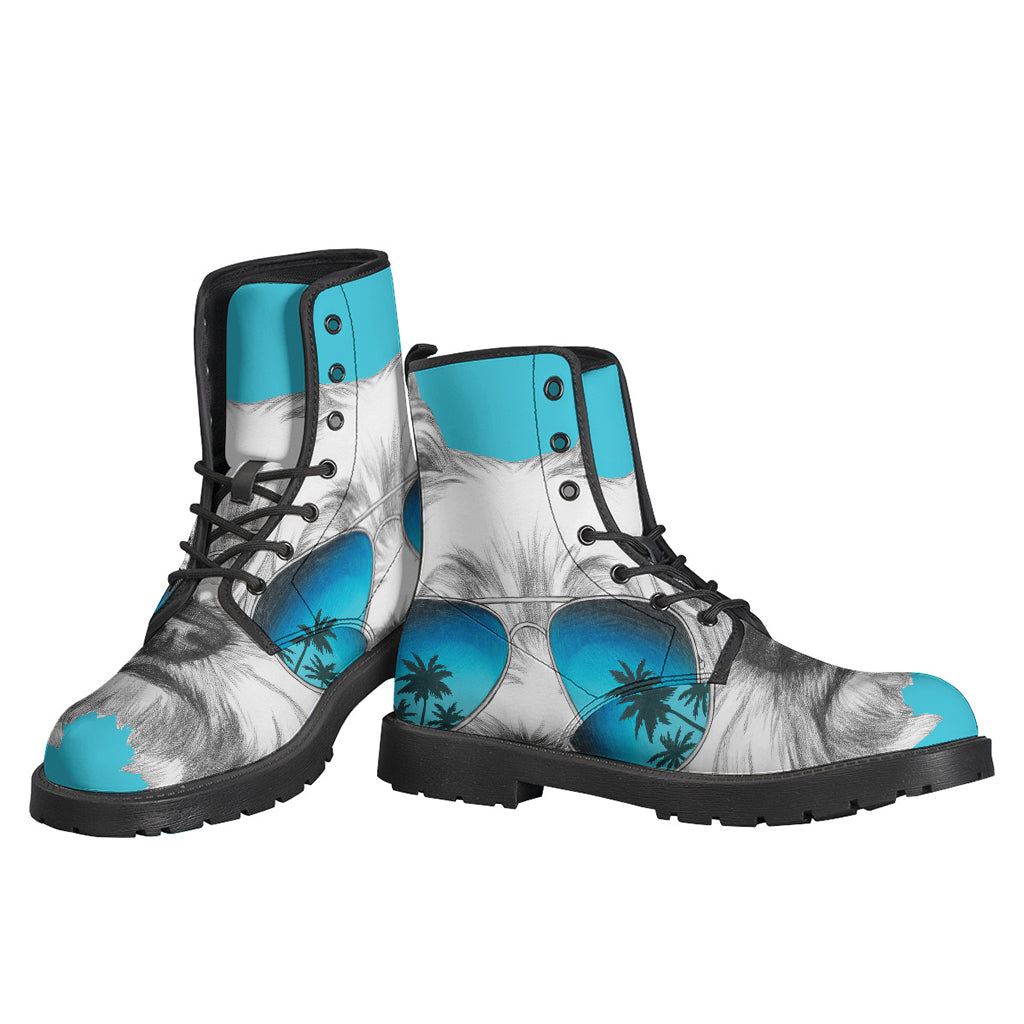 Yorkshire Terrier With Sunglasses Print Backpack
