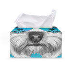 Yorkshire Terrier With Sunglasses Print Leather Tissue Box Cover