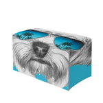 Yorkshire Terrier With Sunglasses Print Leather Tissue Box Cover