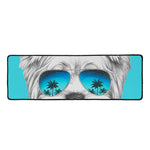Yorkshire Terrier With Sunglasses Print Long Kitchen Mat
