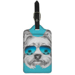 Yorkshire Terrier With Sunglasses Print Luggage Tag