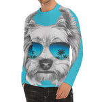 Yorkshire Terrier With Sunglasses Print Men's Long Sleeve Rash Guard