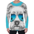 Yorkshire Terrier With Sunglasses Print Men's Long Sleeve T-Shirt