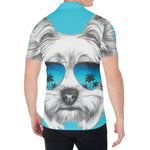 Yorkshire Terrier With Sunglasses Print Men's Shirt