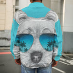 Yorkshire Terrier With Sunglasses Print Men's Shirt Jacket