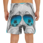 Yorkshire Terrier With Sunglasses Print Men's Split Running Shorts