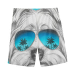 Yorkshire Terrier With Sunglasses Print Men's Sports Shorts
