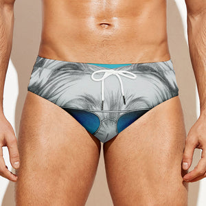 Yorkshire Terrier With Sunglasses Print Men's Swim Briefs