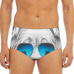 Yorkshire Terrier With Sunglasses Print Men's Triangle Swim Briefs