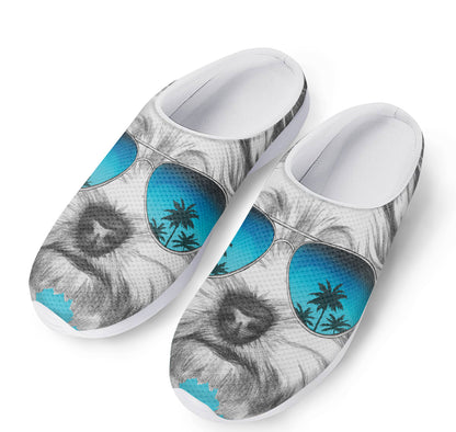 Yorkshire Terrier With Sunglasses Print Mesh Casual Shoes