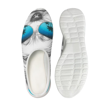 Yorkshire Terrier With Sunglasses Print Mesh Casual Shoes
