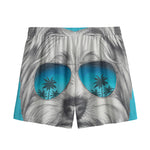 Yorkshire Terrier With Sunglasses Print Mesh Shorts