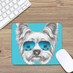 Yorkshire Terrier With Sunglasses Print Mouse Pad