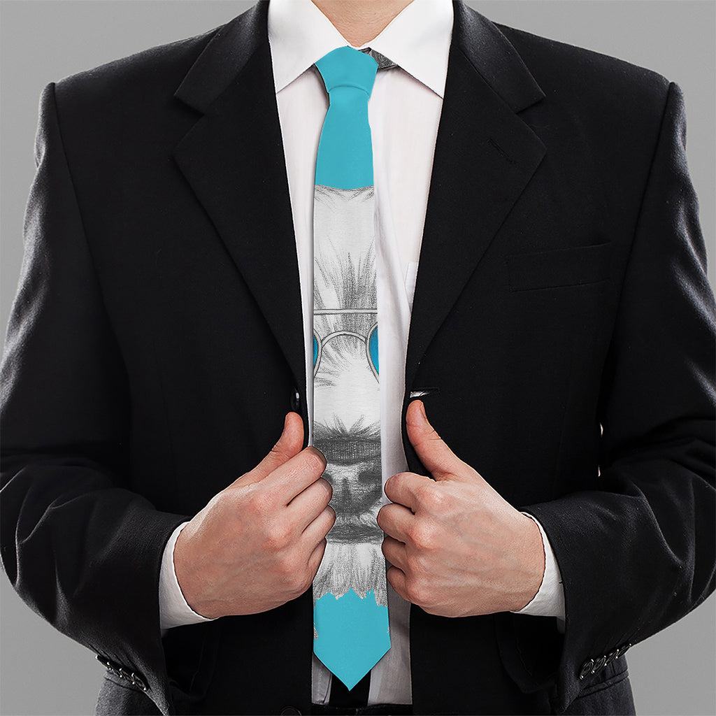 Yorkshire Terrier With Sunglasses Print Necktie