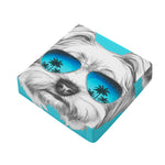 Yorkshire Terrier With Sunglasses Print Outdoor Seat Cushion Cover