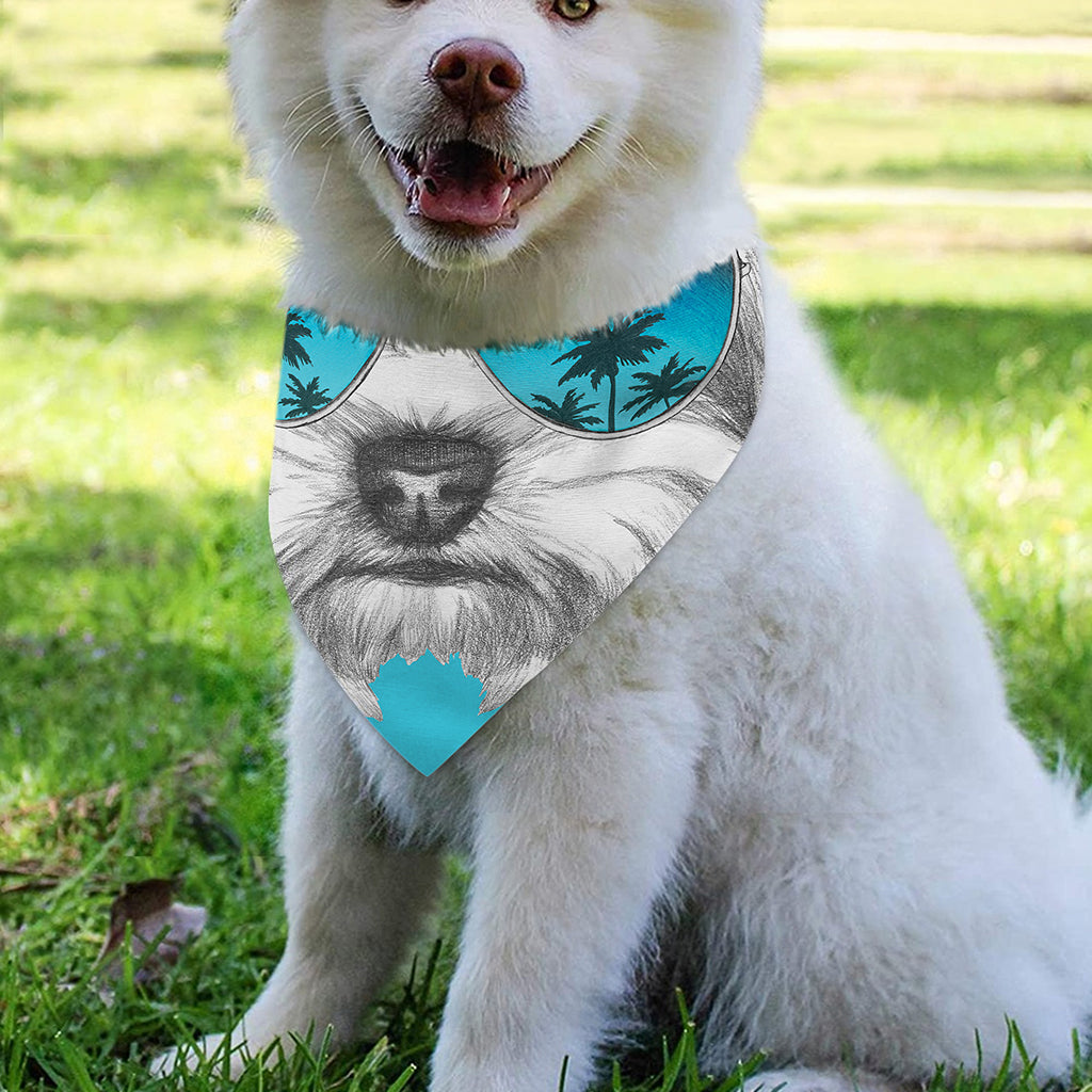 Yorkshire Terrier With Sunglasses Print Over The Collar Dog Bandana