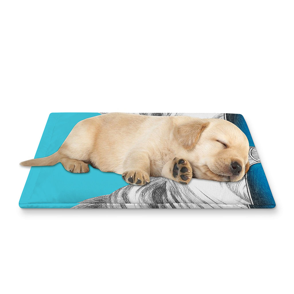 Yorkshire Terrier With Sunglasses Print Pet Cooling Mat Cover