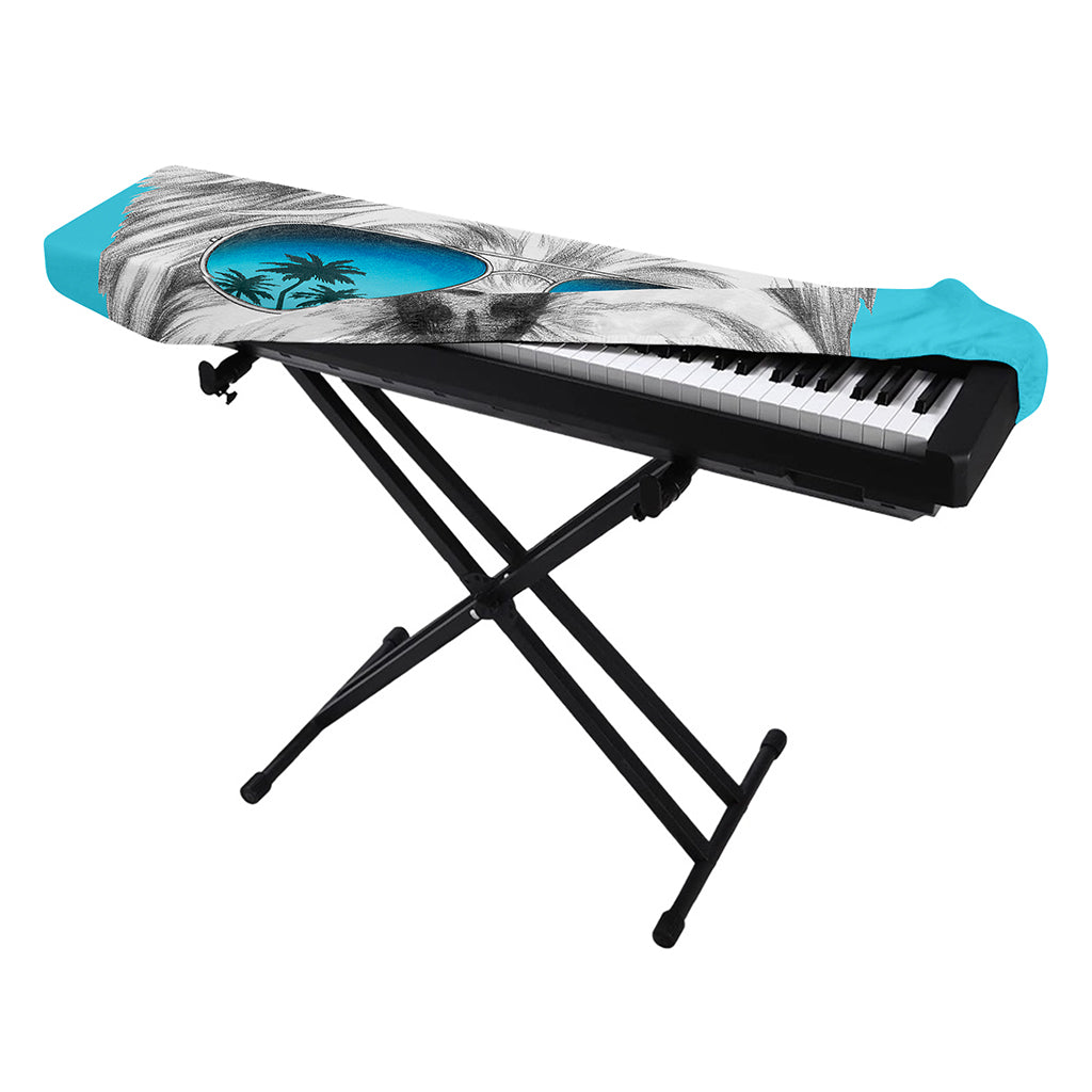 Yorkshire Terrier With Sunglasses Print Piano Keyboard Cover