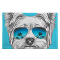 Yorkshire Terrier With Sunglasses Print Placemat