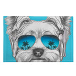 Yorkshire Terrier With Sunglasses Print Placemat
