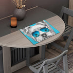 Yorkshire Terrier With Sunglasses Print Placemat