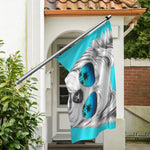 Yorkshire Terrier With Sunglasses Print Polyester Flag