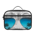 Yorkshire Terrier With Sunglasses Print Portable Lunch Bag