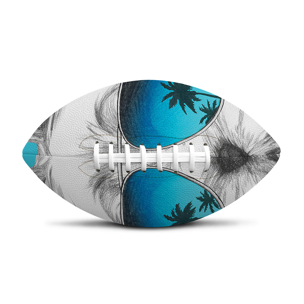 Yorkshire Terrier With Sunglasses Print Rugby Ball