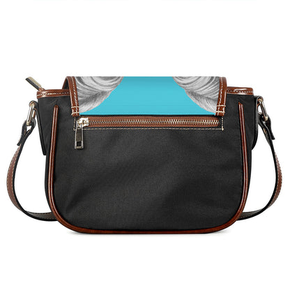 Yorkshire Terrier With Sunglasses Print Saddle Bag