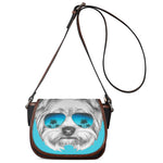 Yorkshire Terrier With Sunglasses Print Saddle Bag