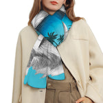 Yorkshire Terrier With Sunglasses Print Scarf