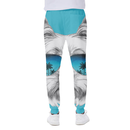 Yorkshire Terrier With Sunglasses Print Scuba Joggers