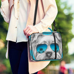 Yorkshire Terrier With Sunglasses Print Shoulder Strap Bible Bag