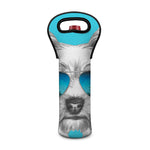 Yorkshire Terrier With Sunglasses Print Single Neoprene Wine Tote