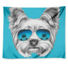 Yorkshire Terrier With Sunglasses Print Tapestry
