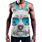Yorkshire Terrier With Sunglasses Print Training Tank Top