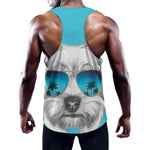 Yorkshire Terrier With Sunglasses Print Training Tank Top