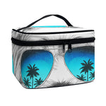 Yorkshire Terrier With Sunglasses Print Travel Makeup Bag