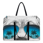 Yorkshire Terrier With Sunglasses Print Utility Tote Bag