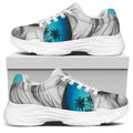 Yorkshire Terrier With Sunglasses Print White Chunky Shoes