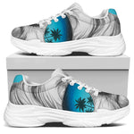 Yorkshire Terrier With Sunglasses Print White Chunky Shoes