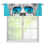Yorkshire Terrier With Sunglasses Print Window Valance